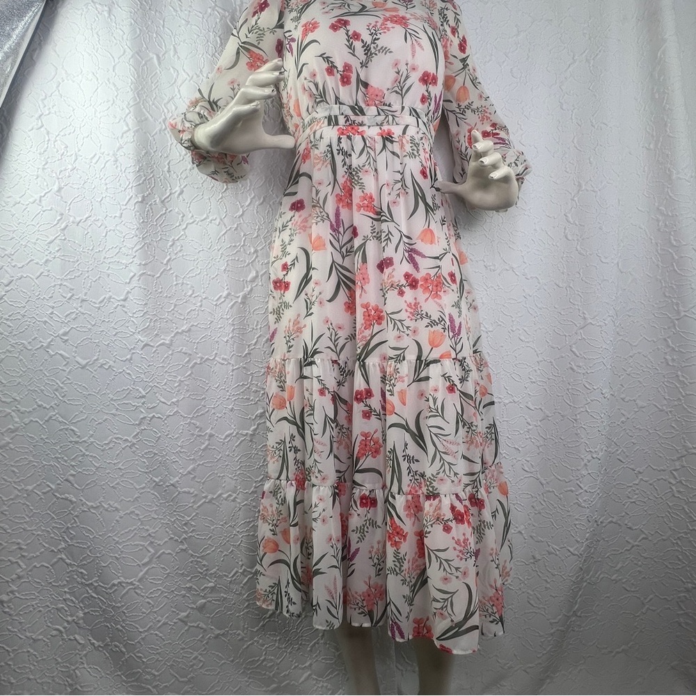 Eliza J Pink and White Floral Dress - Picture 4 of 13
